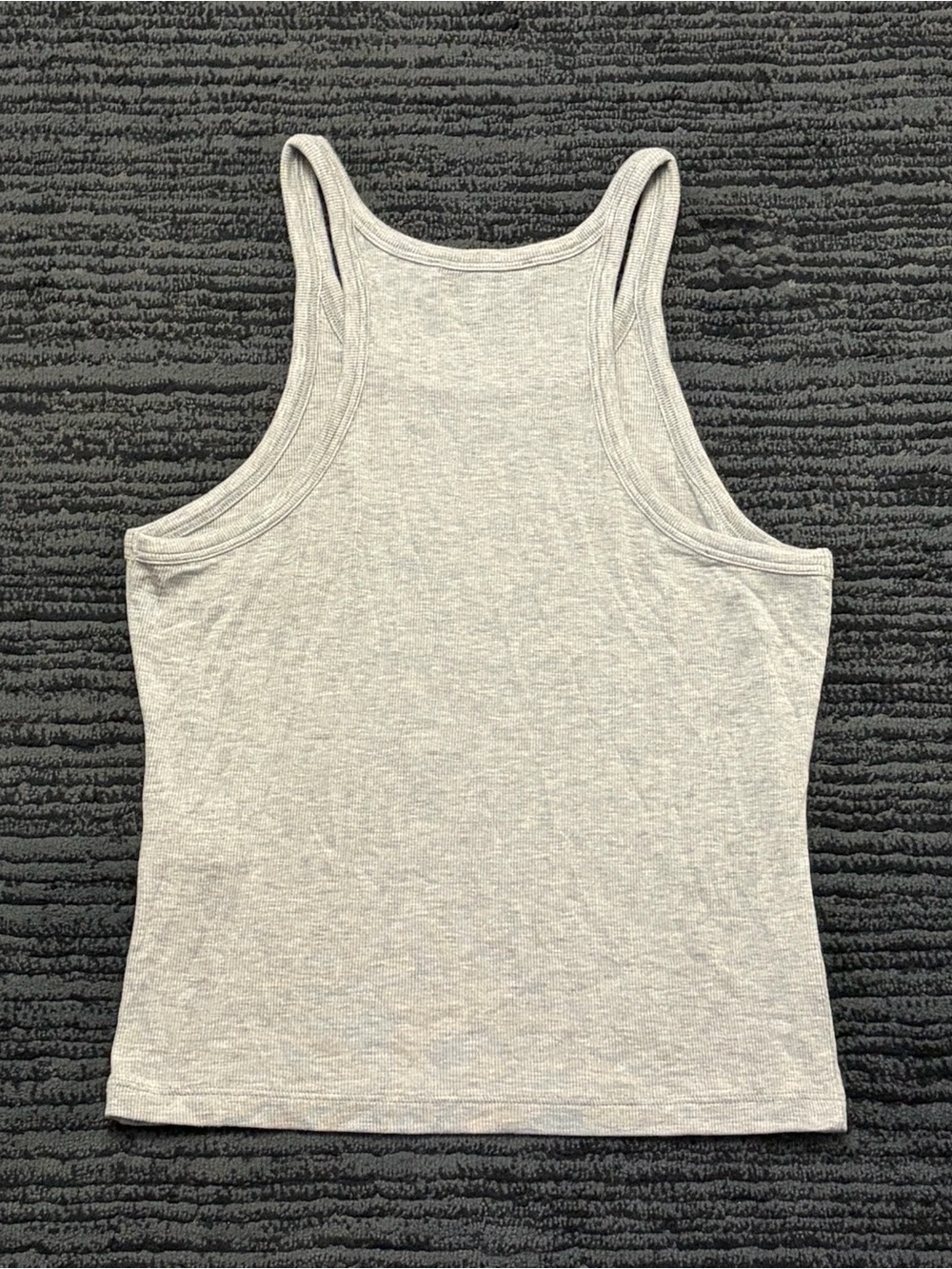 FRAME denim Racerback Rib Embroidered Tank Top - Picture 2 of 7